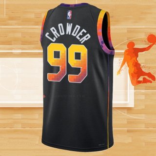 Camiseta Phoenix Suns Jae Crowder NO 99 Statement 2022-23 Negro