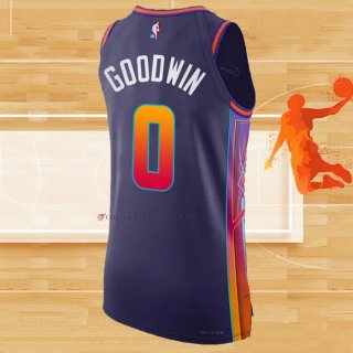 Camiseta Phoenix Suns Jordan Goodwin NO 0 Ciudad Autentico 2023-24 Violeta