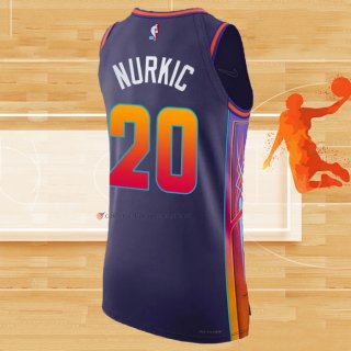 Camiseta Phoenix Suns Jusuf Nurkic NO 20 Ciudad Autentico 2023-24 Violeta