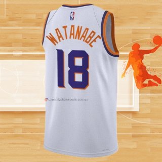 Camiseta Phoenix Suns Yuta Watanabe NO 18 Association 2023-24 Blanco