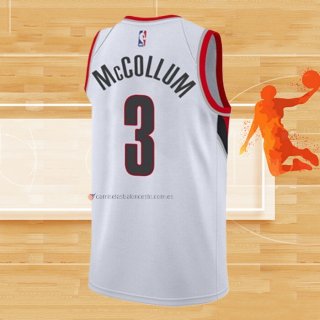 Camiseta Portland Trail Blazers C.J. McCollum NO 3 Association 2020-21 Blanco