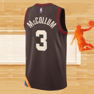 Camiseta Portland Trail Blazers C.J. McCollum NO 3 Ciudad 2020-21 Marron