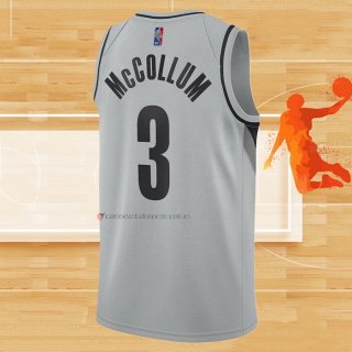 Camiseta Portland Trail Blazers C.J. McCollum NO 3 Earned 2020-21 Gris