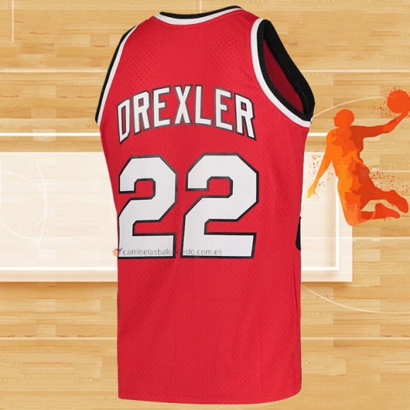 Camiseta Portland Trail Blazers Clyde Drexler NO 22 Hardwood Classics Throwback 1983-84 Rojo