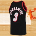 Camiseta Portland Trail Blazers Damon Stoudamire NO 3 Hardwood Classics Throwback Negro