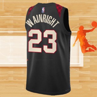 Camiseta Portland Trail Blazers Ish Wainright NO 23 Ciudad 2023-24 Negro