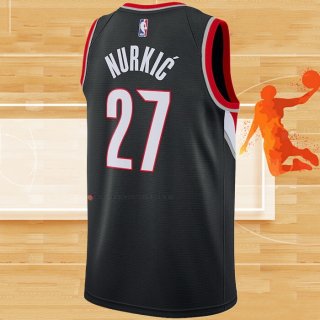 Camiseta Portland Trail Blazers Jusuf Nurkic NO 27 Icon Negro