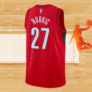 Camiseta Portland Trail Blazers Jusuf Nurkic NO 27 Statement Edition Rojo Negro