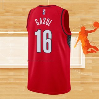 Camiseta Portland Trail Blazers Pau Gasol NO 16 Statement Rojo