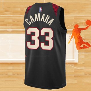 Camiseta Portland Trail Blazers Toumani Camara NO 33 Ciudad 2023-24 Negro