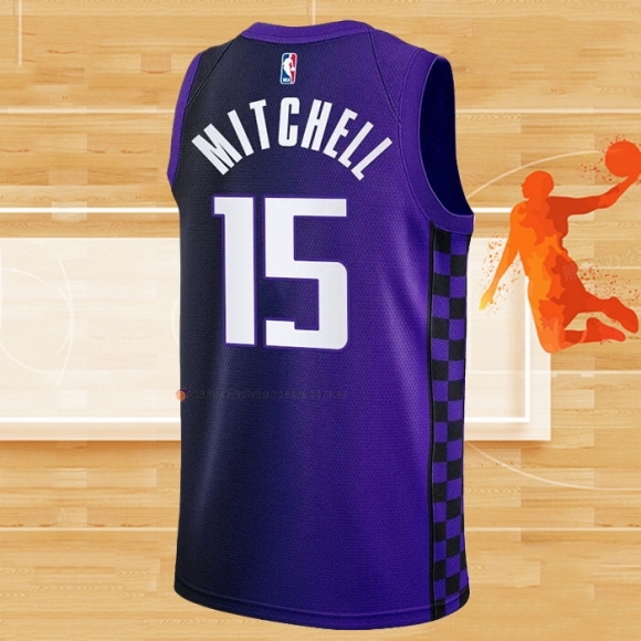 Camiseta Sacramento Kings Davion Mitchell NO 15 Statement 2023-24 Violeta