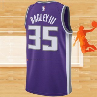 Camiseta Sacramento Kings Marvin Bagley III NO 35 Icon Violeta