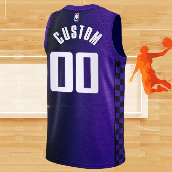 Camiseta Sacramento Kings Personalizada Statement 2023-24 Violeta