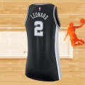 Camiseta Mujer San Antonio Spurs Kawhi Leonard NO 2 Icon 2017-18 Negro