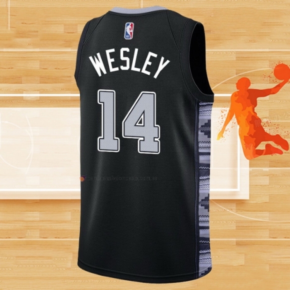 Camiseta San Antonio Spurs Blake Wesley NO 14 Statement 2022-23 Negro