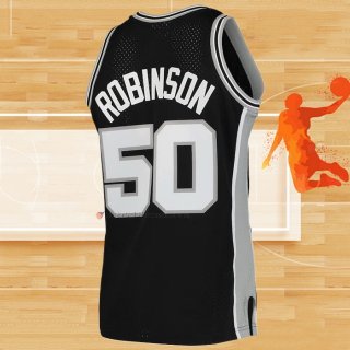 Camiseta San Antonio Spurs David Robinson NO 50 Mitchell & Ness 1998-99 Negro