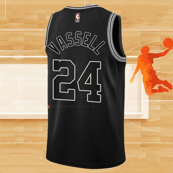 Camiseta San Antonio Spurs Devin Vassell NO 24 Classic 2022-23 Negro