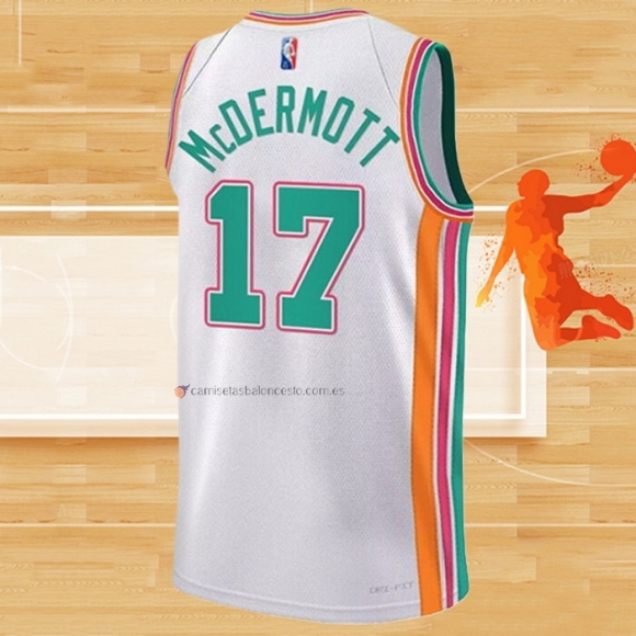 Camiseta San Antonio Spurs Doug McDermott NO 17 Ciudad 2021-22 Blanco