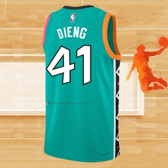 Camiseta San Antonio Spurs Gorgui Dieng NO 41 Ciudad 2022-23 Verde