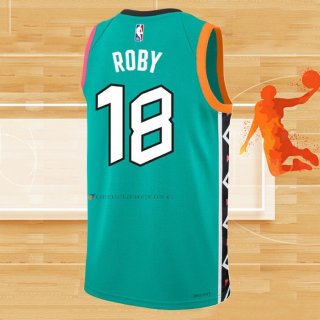 Camiseta San Antonio Spurs Isaiah Roby NO 18 Ciudad 2022-23 Verde