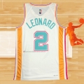 Camiseta San Antonio Spurs Kawhi Leonard NO 2 Ciudad 2021-22 Blanco