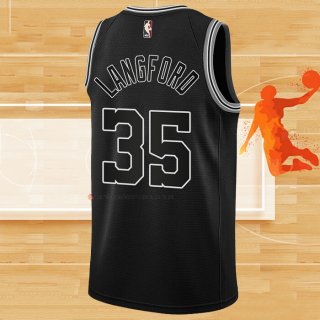 Camiseta San Antonio Spurs Romeo Langford NO 35 Classic 2022-23 Negro