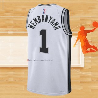 Camiseta San Antonio Spurs Victor Wembanyama NO 1 Association 2022-23 Blanco