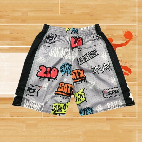 Pantalone San Antonio Spurs Just Don Slap Sticker Blanco