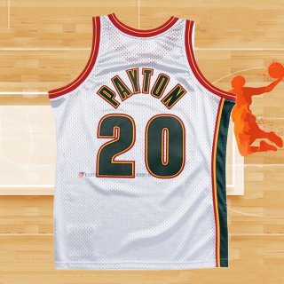 Camiseta Seattle SuperSonics Gary Payton NO 20 Historic Retro Blanco