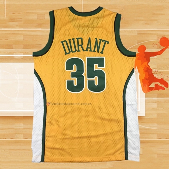 Camiseta Seattle SuperSonics Kevin Durant NO 35 Mitchell & Ness 2007-08 Amarillo