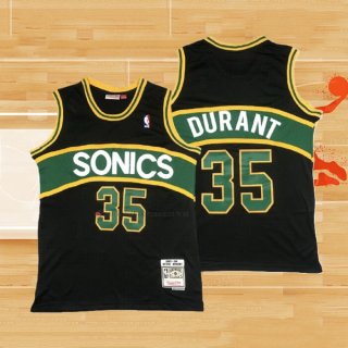 Camiseta Seattle SuperSonics Kevin Durant NO 35 Mitchell & Ness 2007-08 Negro