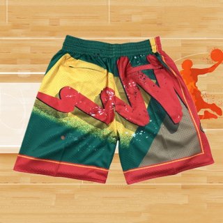 Pantalone Seattle Supersonics Just Don Rojo Verde