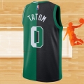 Camiseta Boston Celtics Jayson Tatum NO 0 Split Negro Verde