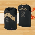 Camiseta Nino Toronto Raptors Kawhi Leonard NO 2 Ciudad 2018 Negro