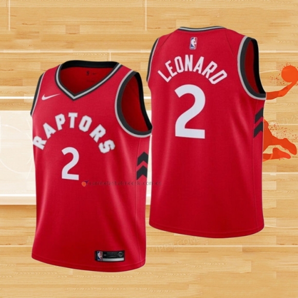 Camiseta Nino Toronto Raptors Kawhi Leonard NO 2 Icon 2018 Rojo