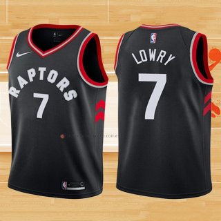 Camiseta Nino Toronto Raptors Kyle Lowry NO 7 Statement 2017-18 Negro