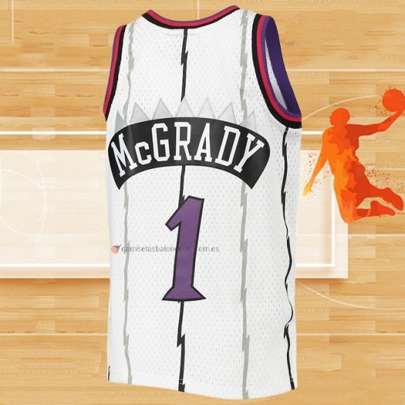 Camiseta Nino Toronto Raptors Tracy Mcgrady NO 1 Mitchell & Ness 1998-99 Blanco