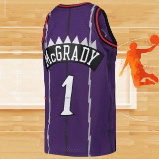 Camiseta Nino Toronto Raptors Tracy Mcgrady NO 1 Mitchell & Ness 1998-99 Violeta