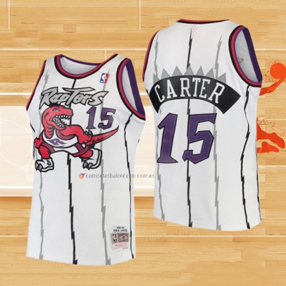 Camiseta Nino Toronto Raptors Vince Carter NO 15 Mitchell & Ness 1998-99 Blanco