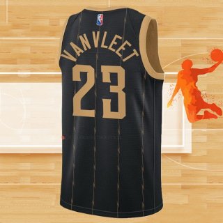 Camiseta Toronto Raptors Fred Vanvleet NO 23 Ciudad 2021-22 Negro