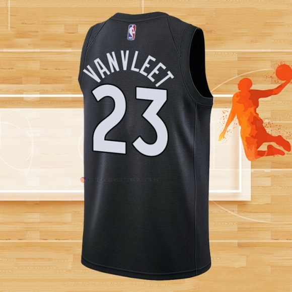 Camiseta Toronto Raptors Fred VanVleet NO 23 Earned 2020-21 Negro Violeta