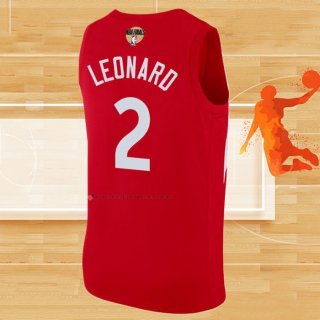 Camiseta Toronto Raptors Kawhi Leonard NO 2 Earned 2018-19 Rojo