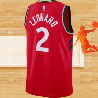 Camiseta Toronto Raptors Kawhi Leonard NO 2 Icon 2018 Rojo