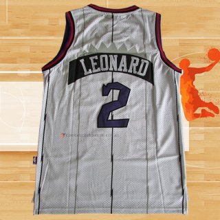 Camiseta Toronto Raptors Kawhi Leonard NO 2 Retro Blanco