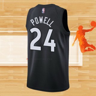 Camiseta Toronto Raptors Norman Powell NO 24 Earned 2020-21 Negro Violeta