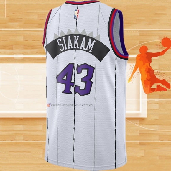 Camiseta Toronto Raptors Pascal Siakam NO 43 Classic Edition Blanco