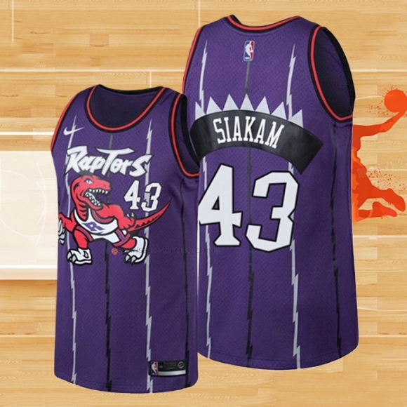 Camiseta Toronto Raptors Pascal Siakam NO 43 Classic Edition Violeta