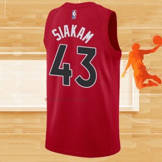 Camiseta Toronto Raptors Pascal Siakam NO 43 Icon 2020-21 Rojo