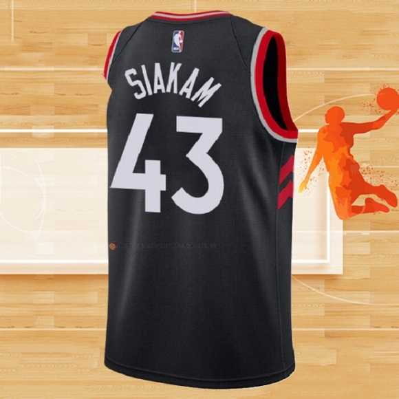 Camiseta Toronto Raptors Pascal Siakam NO 43 Statement 2018 Negro