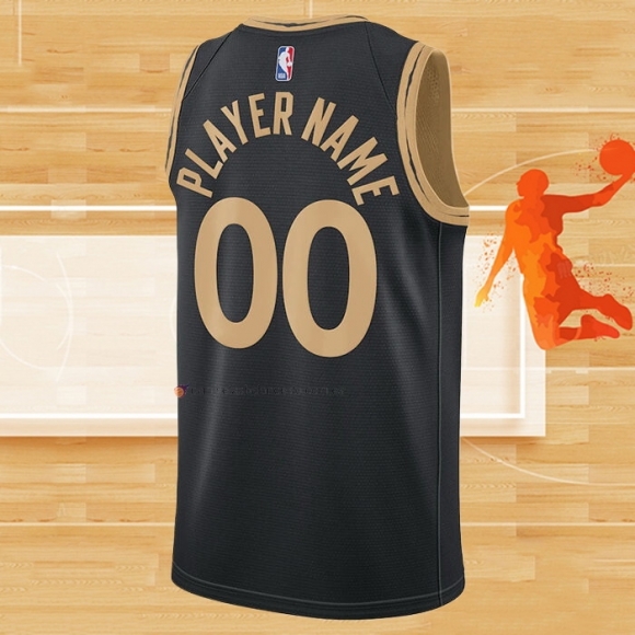 Camiseta Toronto Raptors Personalizada Ciudad 2020-21 Negro